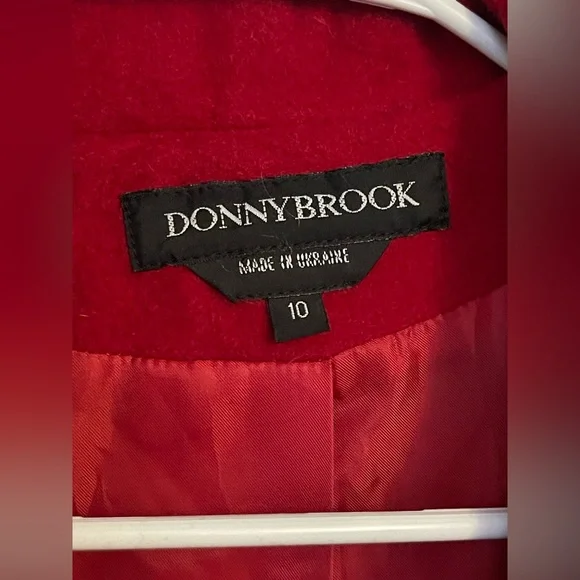 Vintage Long Red Double-Breasted Coat - Picture 3 of 11